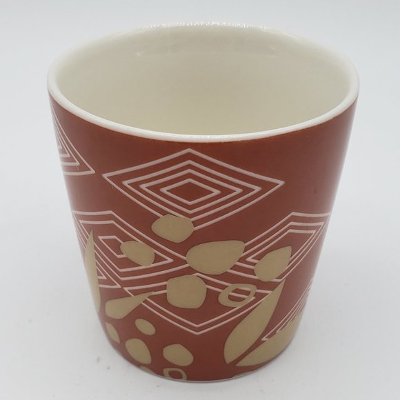 Starbucks 2013 Ethiopia Demitasse 3oz Brown Beige Diamond Porcelain Espresso Cup